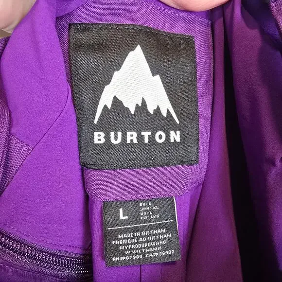 Burton Womens Size L Avalon Bib Ski Snowboard Snow Pants Imperial Purple - Picture 2 of 4